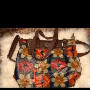 Gently used Fossil bag/matching wallet